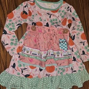 Matilda Jane Colorful Long Sleeve Dress with Ruffle Hem